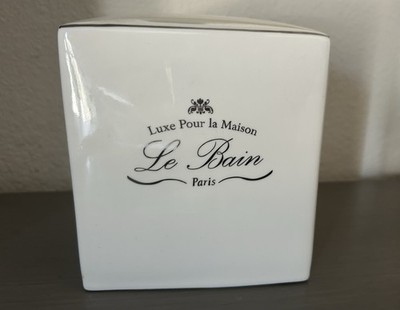 KASSATEX LUXE POUR LA MAISON LE BAIN PARIS FRANCE WHITE PLATINUM TISSUE HOLDER