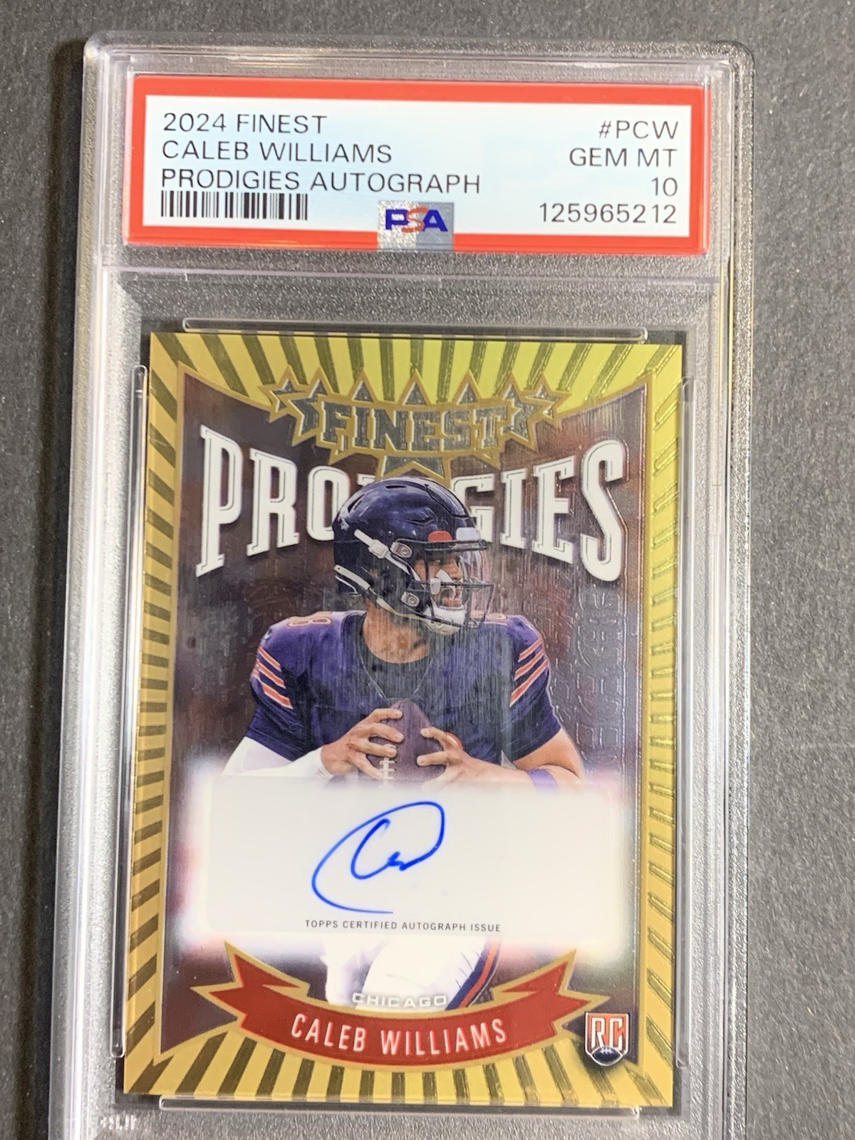 Caleb Williams Topps Finest Prodigies Autographs #PCW Base