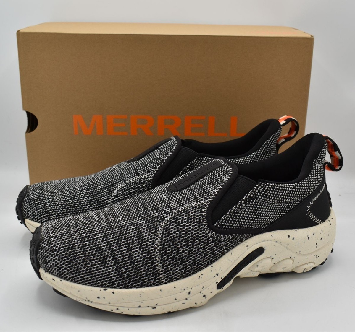 Merrell Mens Size 9 Jungle Moc EVO Slip On Black Loafers Shoes