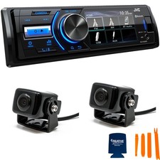 Stereo Package - JVC KD-X560BT Marine Digital Receiver 3" LCD, with Front Rear