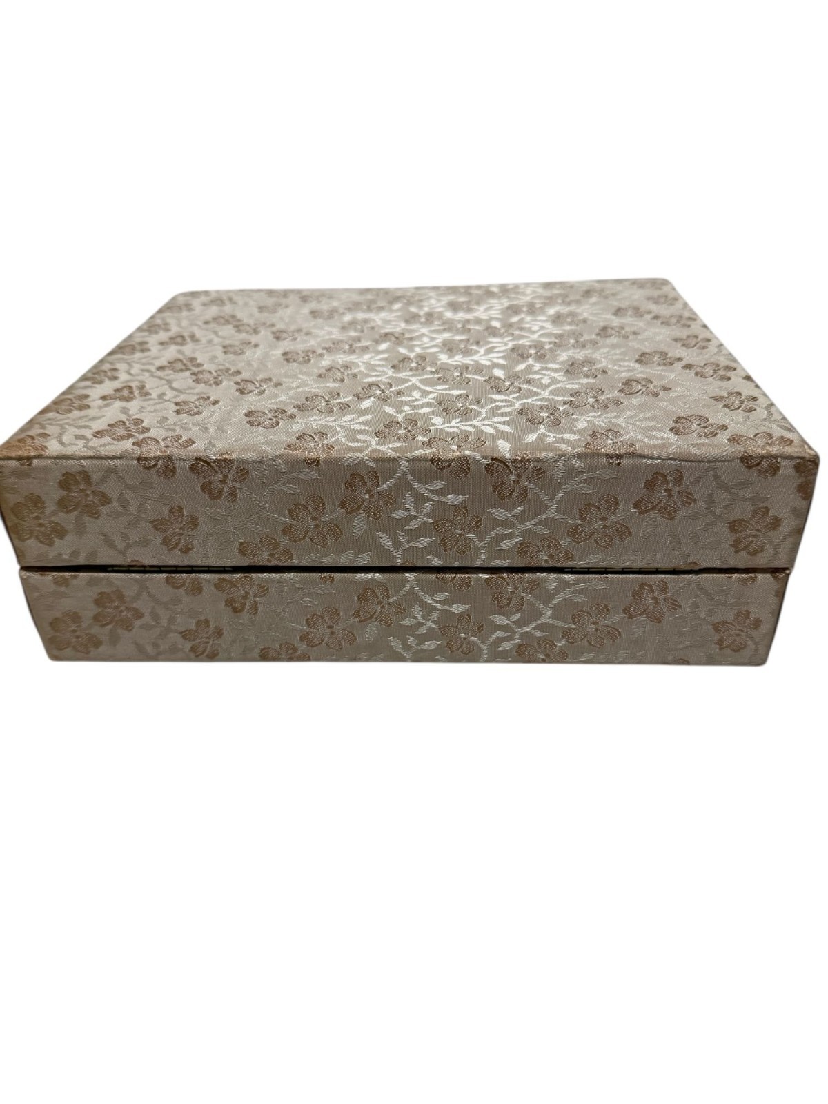 Decorative Gold Floral Storage Box Stationery Cards Vintage