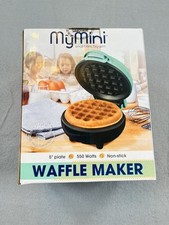 Nostalgia My Mini Waffle Maker 5" Superficie de Cocina Nueva En Caja