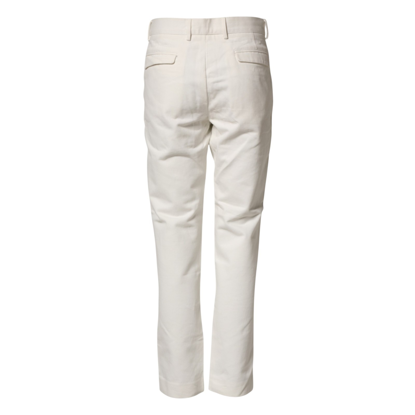 DANIELE ALESSANDRINI Pants White Cotton Straight Chino Trouser IT46/W32/S 430usd image 2