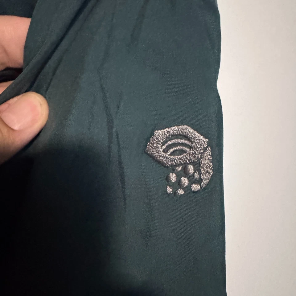 Chaqueta Mountain Hardwear Para Hombre XL Verde Cremallera Completa Con Capucha Cortavientos Camping Trail Foto 4 de 4