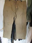 WW1-WW2 period, waterproof military canvas overpants W draw string