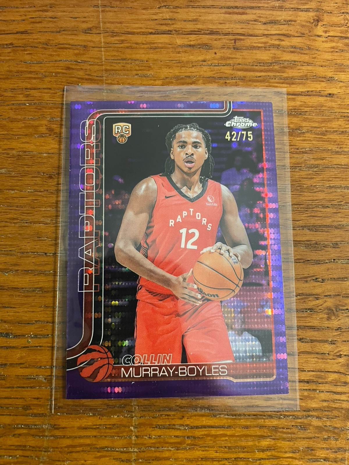 2025-26 Topps Chrome Collin Murray-Boyles Purple Pulsar /75 (rc) #259