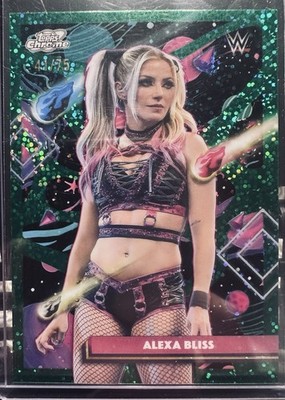 ALEXA BLISS 2026 Topps Cosmic Chrome WWE Green Space Dust /75 #150   