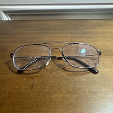 Aviator Eyeglasses Dark Pewter Metal Frame Double Bridge 2539A 033 57-18-145