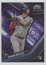2023 Topps Chrome Black Purple Mini-Diamond Refractor /150 Brayan Rocchio 1g5d