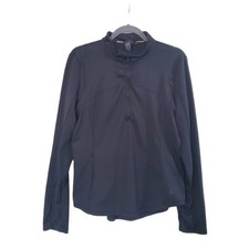 Spyder Active SP820 Black 1/2 Zip Long Sleeve Pullover, Women's Size Large