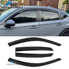 Fits 22-26 Honda Civic Hatchback Window Visors Mugen Style Rain Shield Guard 4PC