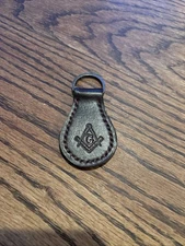 Handmade Masonic, Leather Keychain