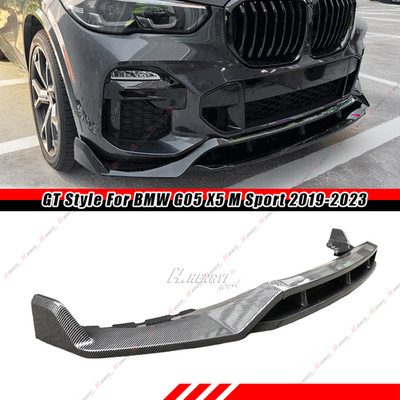 GT Style Carbon Painted Front Bumper Lip Splitter For 19-2023 BMW X5 G05 M Sport