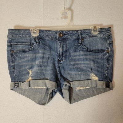 Roxy Shorts Women's/Juniors Blue Cuffed Jean Shorts Size 13