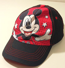 Disney Mickey Mouse Youth Boys Baseball Hat Cap Red Black Stars Snapback Gift