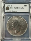 1927-S $1 Peace Silver Dollar AU50 Details ICG