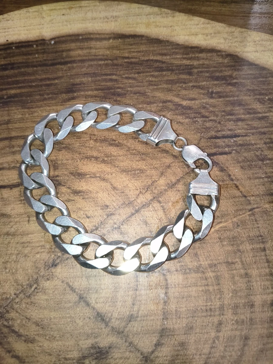 Sterling Silber 925 Panzerarmband 68g
