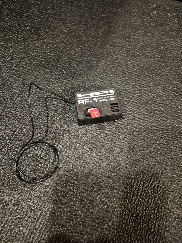 HPI RACING TF-1 AM 27MHZ TRANSMISOR RECEPTOR RF-1 UN SISTEMA DE CONJUNTO DE CRISTALES ROJO #2 Foto 4 de 4