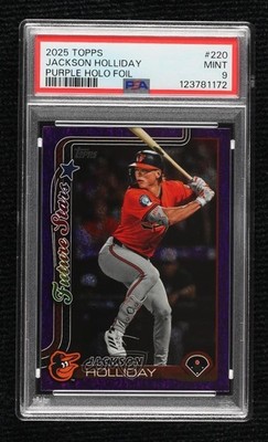 2025 Series 1 Future Stars Purple Holo Foil Jackson Holliday PSA 9 MINT 1g37