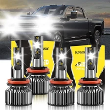 Car Front LED Headlight Bulb High&Low Beam For Chevrolet Silverado 1500 2023-24