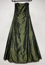 VTG Gunne Sax Dress Womens Green Holographic Y2K Whimsy Prom Millennium Size 9