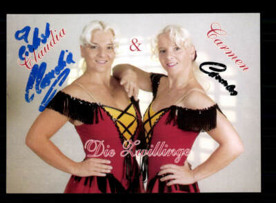 Claudia und Carmen Autogrammkarte Original Signiert ## BC 187530
