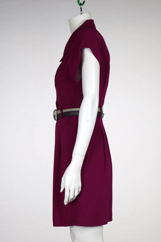 Vestido Ali Ro Talla 4 Rosa Magenta Funda Manga Corta Sobre la Rodilla Informal Foto 3 de 4