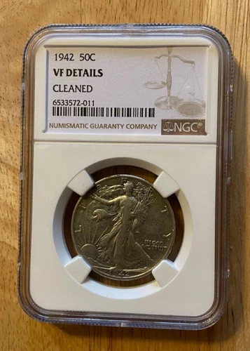 1942 Walking Liberty Silver Half Dollar, NGC Graded: Very Fine