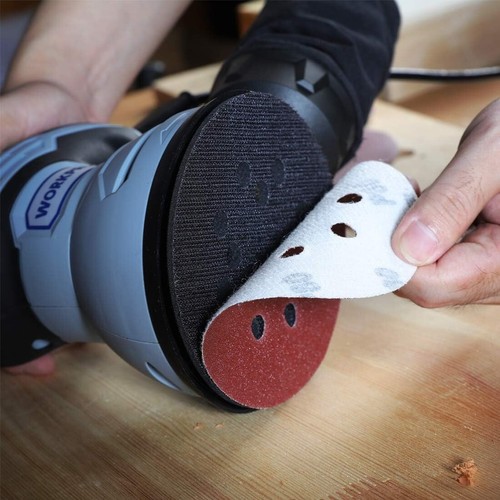 WORKPRO 150pcs Sanding Discs, 125mm/5-inch Sandpaper Set, Hook and Loop, 8 Hole - Picture 7 of 24