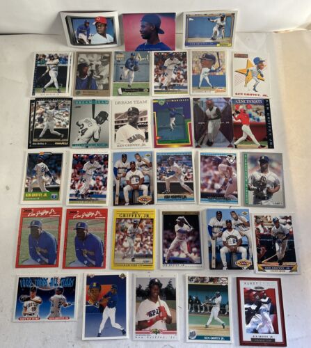 Ken Griffey Jr. RIESIGE Menge 45 Baseballkarten Mariners rot 1989-2002