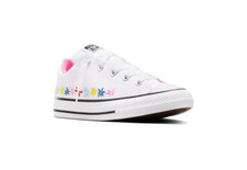 Converse Chuck Taylor All Star Street Embroidered Youth Shoes White/Pink Dream