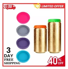 6X Silicone Soda Can Cover Top Lid Beer Beverage Juice Can Cover Drink Protector