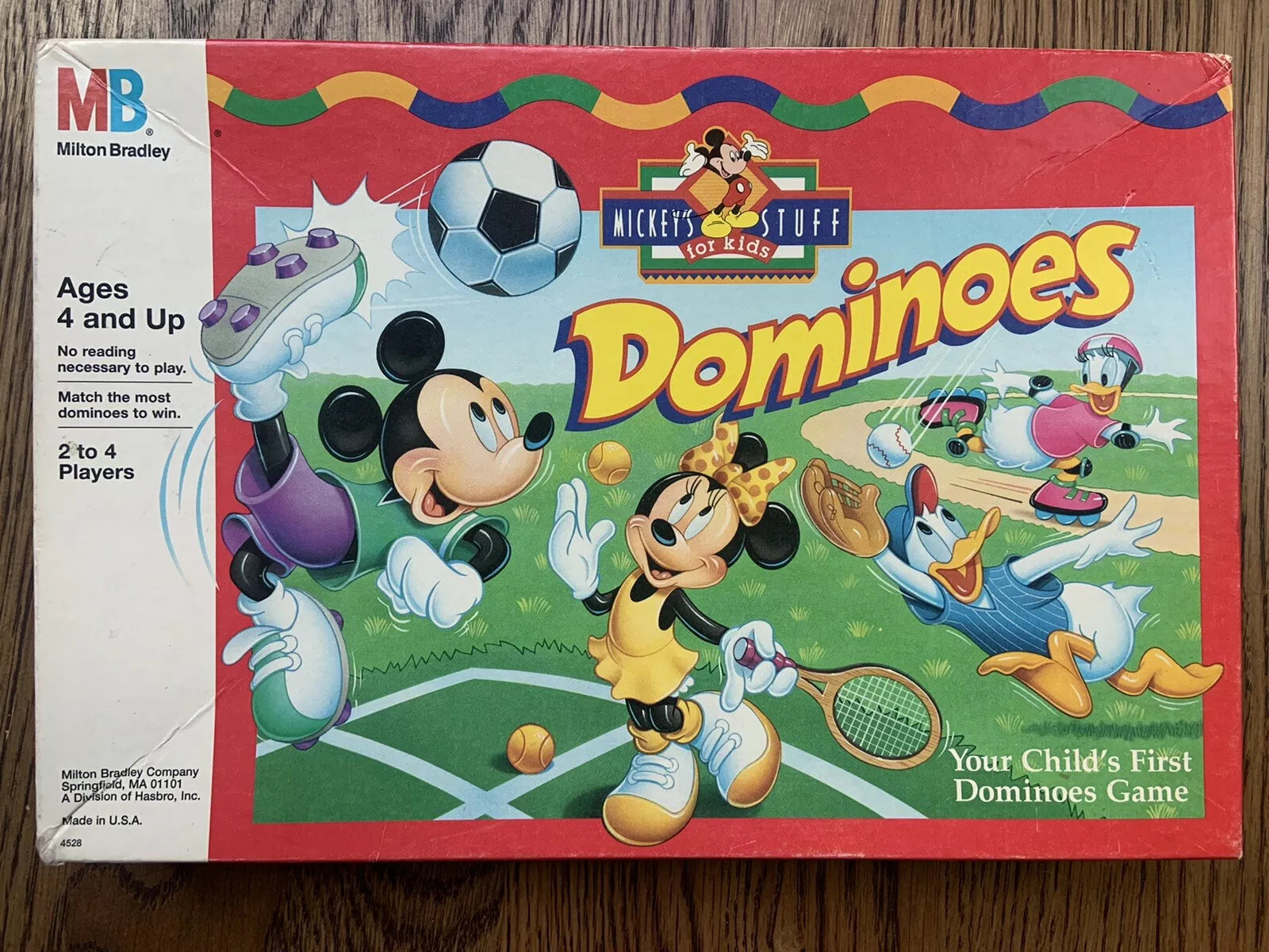 1995 MILTON BRADLEY'S MICKEY MOUSE DOMINOES-CHILD'S FIRST DOMINOES GAME-IN BOX