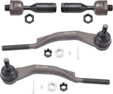 4Pc Replacements for Front Inner and Outer Tie Rod End Compatible with Buick Rai