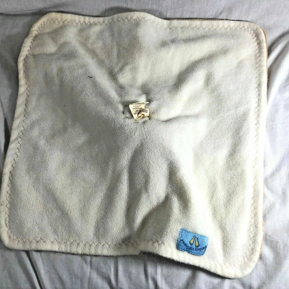 Mantas & Beyond Oso de Peluche Pajarita 18 x 18 Seguridad Lovey Peluche Beige Tostado Foto 3 de 3