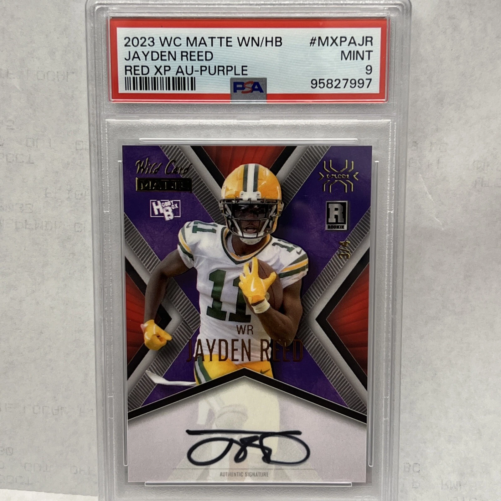 Jayden Reed Wild Card Matte Whatnot/Hobby Box Exclusive Red X-Plode Autographs #MXPAJR Orange