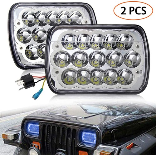 Pair 5x7 LED Headlights H6054 LED Headlight 7x6 Headlight Hi/Low Sealed Beam - Picture 2 of 8