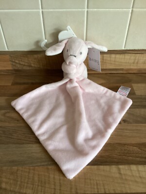 Matalan rosa Häschen Kaninchen Baby Bettdecke Schnuller Decke weiße Ohren Doudou neu mit Etikett
