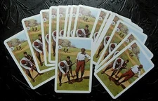 Partial Deck Modern Playing Cards-Golfers at Tee Box / Child Caddy-16 Swaps 