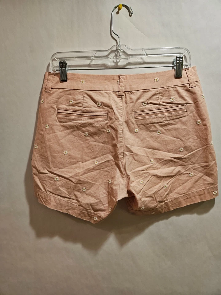 Pantalones Cortos Antiguos Azul Marino Everyday Rosa Floral Estampado Margarita Tiro Medio Informales Chinos Para Mujer 4 Foto 3 de 4