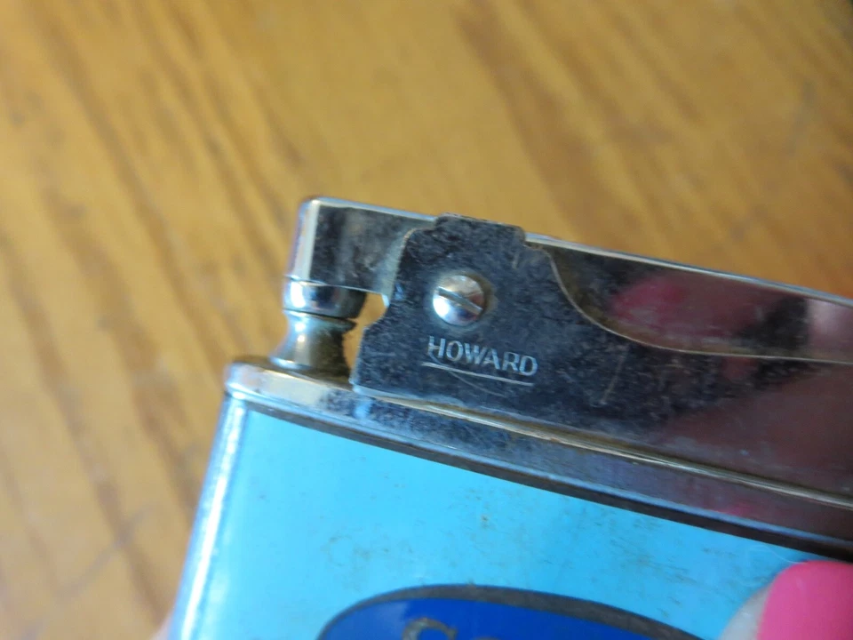 Publicidad vintage Howard Lighter County National Bank Japón esmaltado Foto 3 de 4