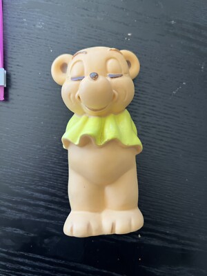 Vintage Tommee Tippee Rubber Squeaky Bear Made in USA