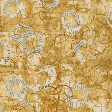 Robert Kaufman - Wishwell Storyboard - Circles - Straw, Fabric BTY