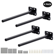 Paquete de 4 soportes de estante flotantes de 8 pulgadas soporte de montaje en pared invisible de alta resistencia