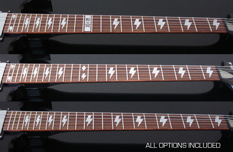Angus Young AC/DC Lightning Bolt MOP Inlay Stickers Decal Set for ...