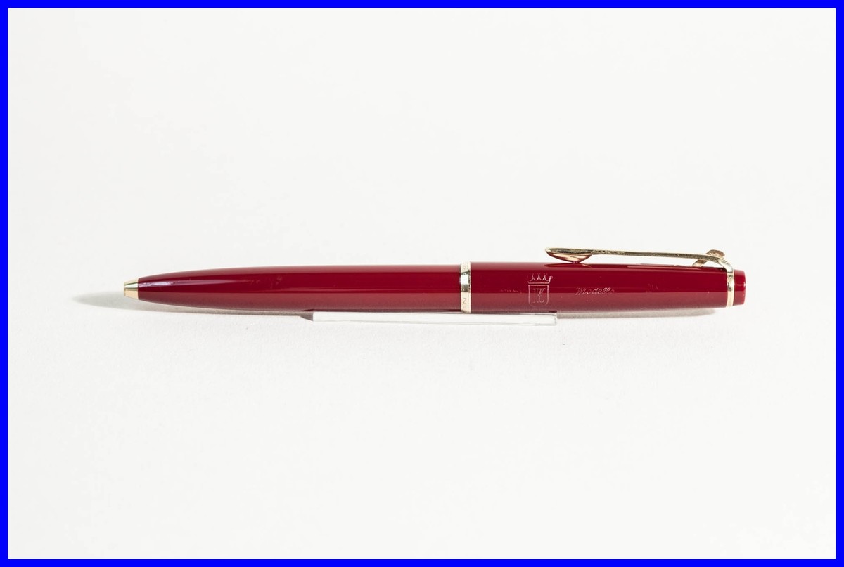 1966 MONTBLANC No. 38 Ball Point Pen / Lever Clip / Bordeaux