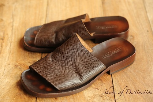 Jeffery West Brown Leather Sandals Sliders Shoes Men's UK 9 US 10 EU 43