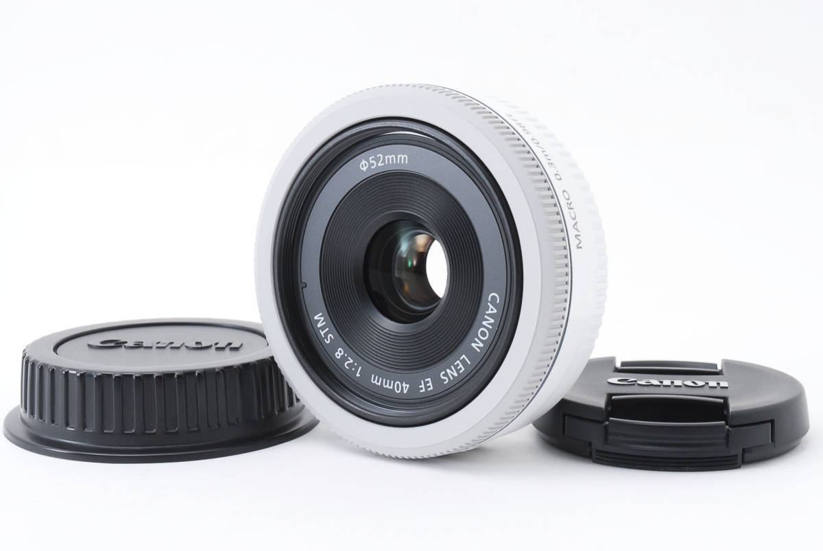 Mint] Canon EF 40mm f/2.8 f2.8 STM Pancake Lens White | eBay