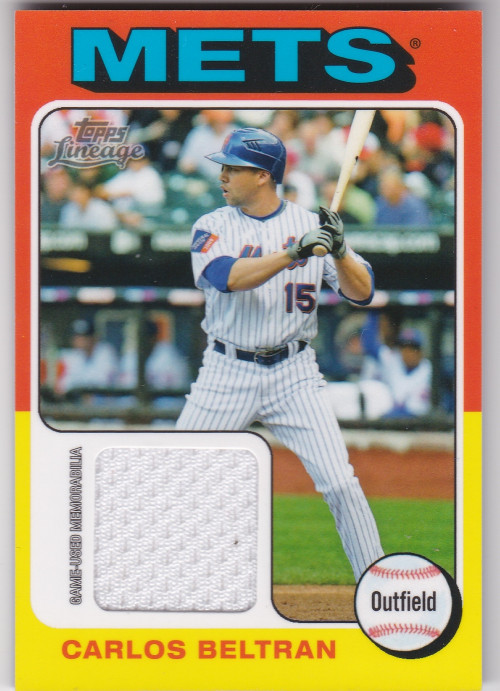 2011 Topps Lineage '75 Mini Relics #CBE Carlos Beltran - NM