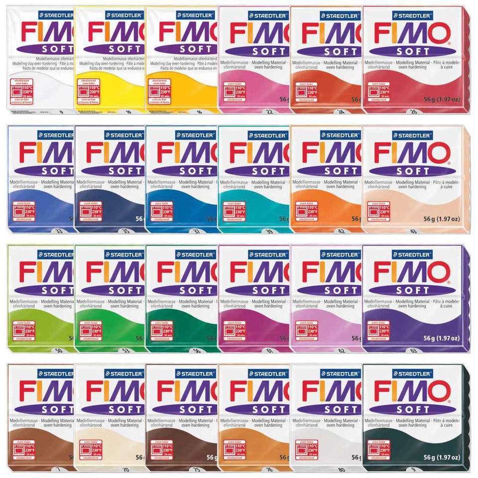 STAEDTLER Modelliermasse Fimo soft 57g ofenhärtend [Farbe wählbar] + Neuheiten